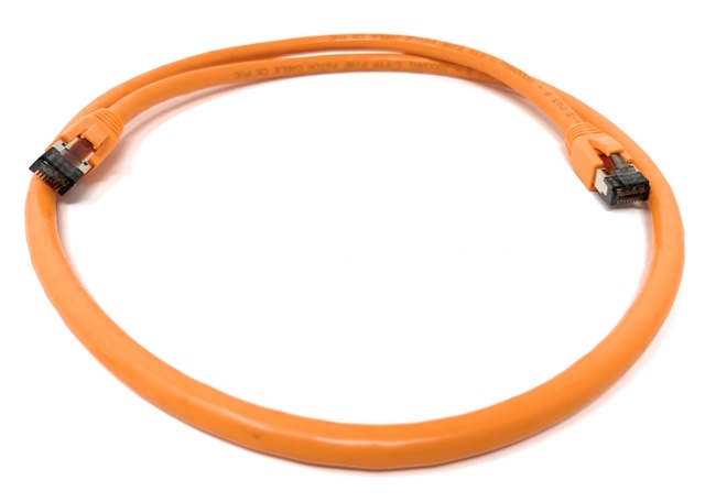 Cat8 Shielded 24AWG 40GB Ethernet Network Cable - 25 Feet - Orange